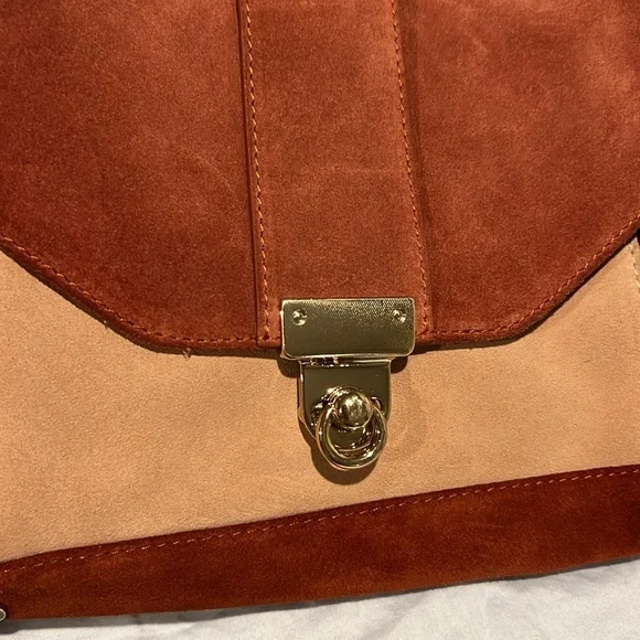 Sezane Pink Suede Tiger Bag - Picture 3 of 10